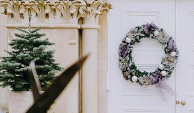 Christmas Wreath on Lympstone Manor Hotel